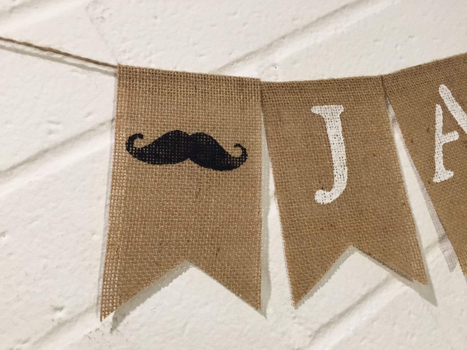 Moustache Baby Name Banner "Personalized" | Aloha Inspired