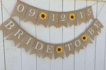 Bride to Be & Wedding Date Set "Sunflowers"