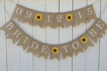 Bride to Be & Wedding Date Set "Sunflowers"