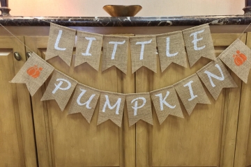 Little Pumpkin Burlap Banner