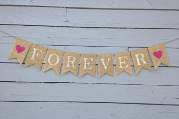 Forever Burlap Banner