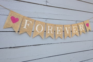 Forever Burlap Banner
