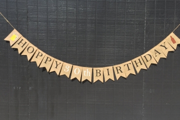 Hoppy Birthday Beer Themed Banner