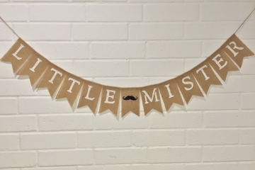 Little Mister Burlap Banner
