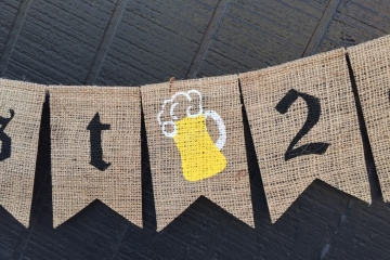 Oktoberfest Burlap Banner "Personalized"