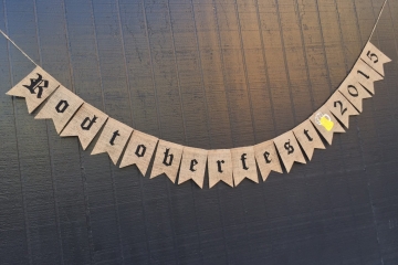 Oktoberfest Burlap Banner "Personalized"