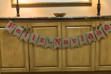 Feliz Navidad Burlap Banner