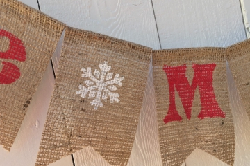 Happy Holidays Burlap Banner