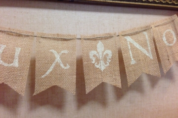 Joyeux Noel Burlap Banner