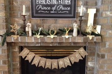 Joyeux Noel Burlap Banner