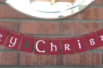 Merry Christmas Burlap Banner