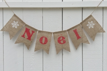 NOEL Burlap Banner