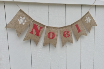 NOEL Burlap Banner