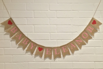 VALENTINES BABY Burlap Banner